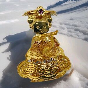 5/$25 Lee Graves Gold Filigree February Birthday Angel Ornament Figurine
